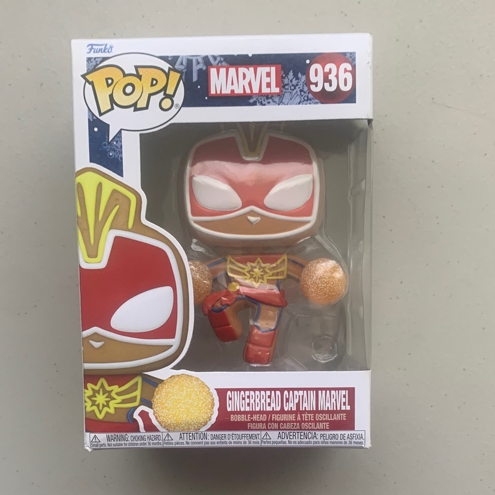 BNIB Funko Pop! Marvel Gingerbread Captain Marvel